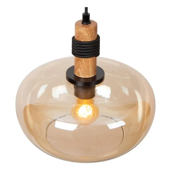 Lucide ILONA - Pendant light - Ø 30 cm - 1xE27 - Amber - detail 2